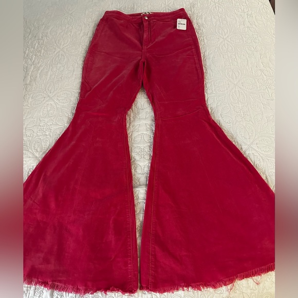 NWT Free People Just Float On Cord Flare in Fantasy Pink size 32 - Picture 2 of 8